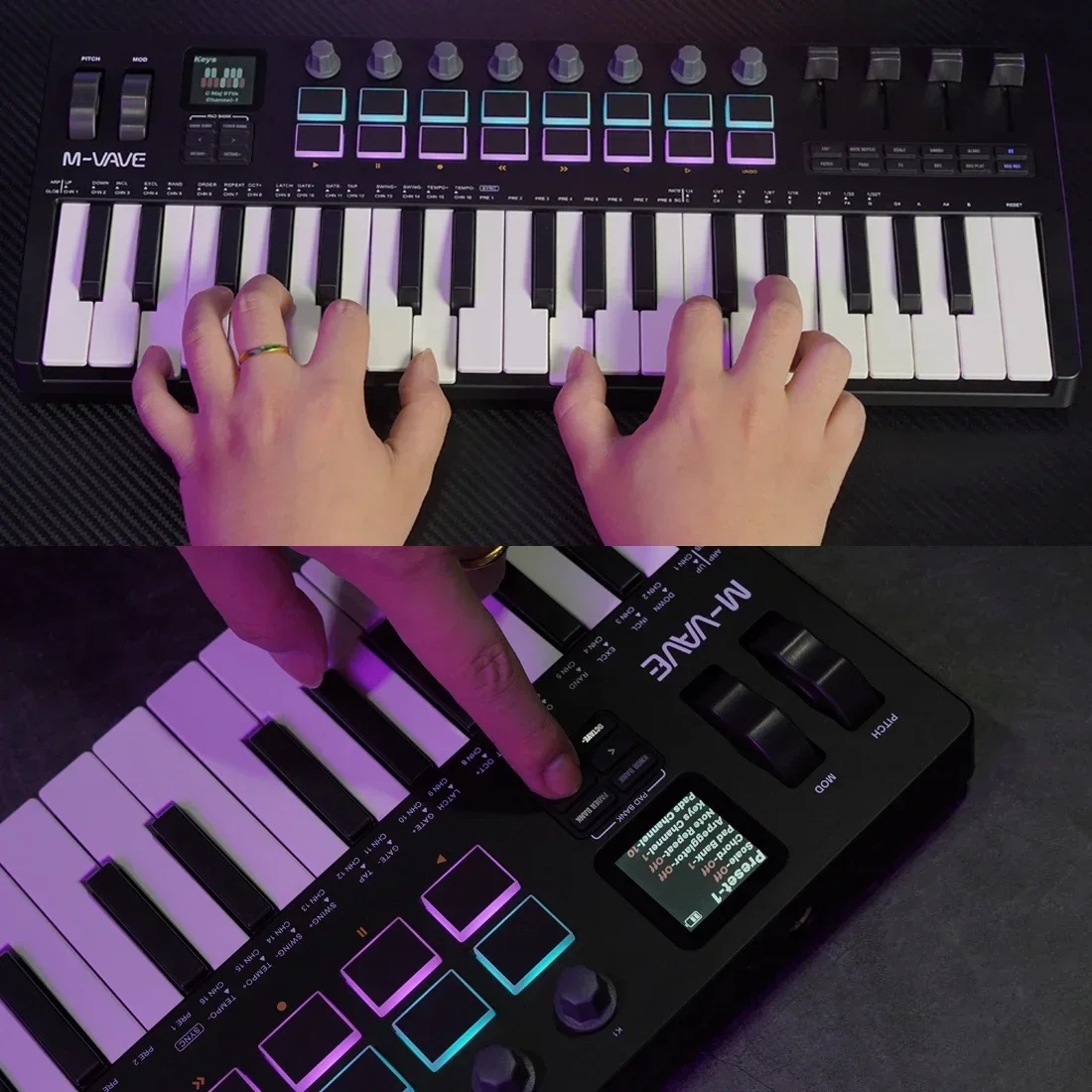 M-VAVE SMK-37 Pro Keyboard 37  - đánh giá và giá Midi Controller Pad