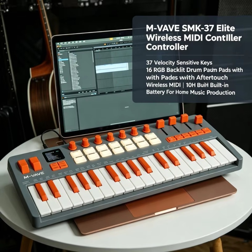 M-VAVE SMK-37 Elite Wireless M - đánh giá và giá Midi Controller Pad